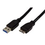 Roline propojovací USB 3.0, Typ A (male -> micro USB A (male), 0.8m, černý