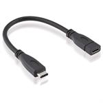 Roline USB 3.1 Typ-C prodlužovací kabel, PD 20V/5A, 0.2m, černý