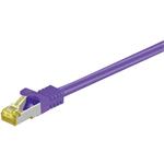 S/FTP patchkabel kat. 7, s konektory RJ45, LSOH, 0,25m, fialový