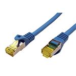 S/FTP patchkabel kat. 7, s konektory RJ45, LSOH, 0,25m, modrý