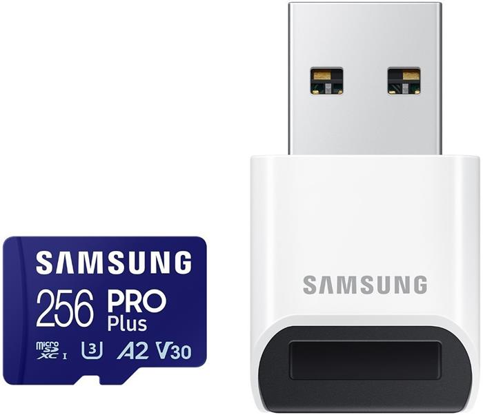 Samsung 256GB microSDXC karta 180R/130W + USB čtečka