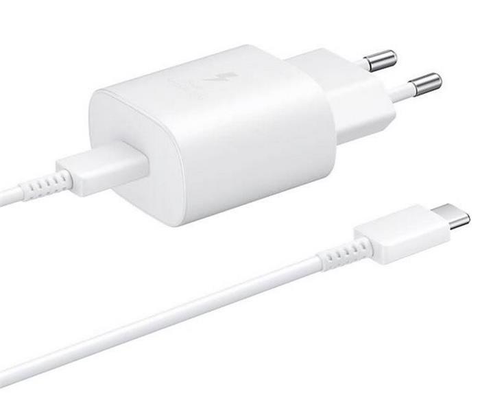 Samsung nabíječka EP-TA800EWE + kabel USB-C 0,8m, 25W, bílá, bulk