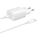 Samsung nabíječka EP-TA800EWE + kabel USB-C 0,8m, 25W, bílá, bulk