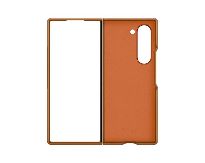 Samsung Ochranný kryt z veganské kůže pro Fold 6 Brown