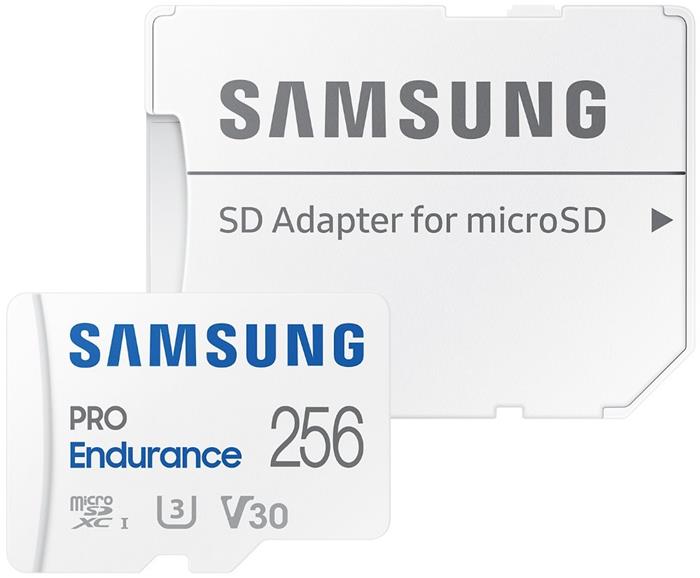 Samsung PRO Endurance 256GB microSDXC karta, UHS-I U3 + adaptér