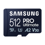 Samsung PRO Ultimate 512GB microSDXC karta, UHS-I U3 A2 + adaptér