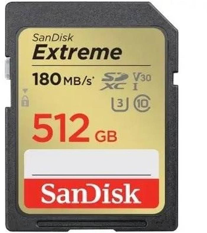 SanDisk Extreme 512GB SDXC karta, UHS-I U3, 190R/190W