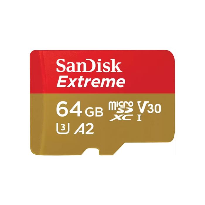 SanDisk Extreme 64GB microSDXC karta, UHS-I A2, 170R/80W + adaptér