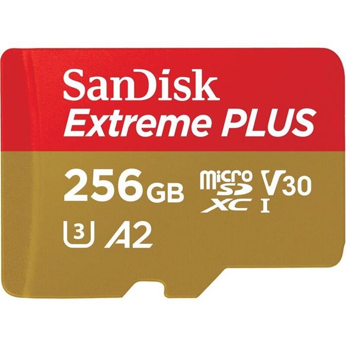 SanDisk Extreme PLUS 256GB microSDXC karta, 200R/140W + adaptér