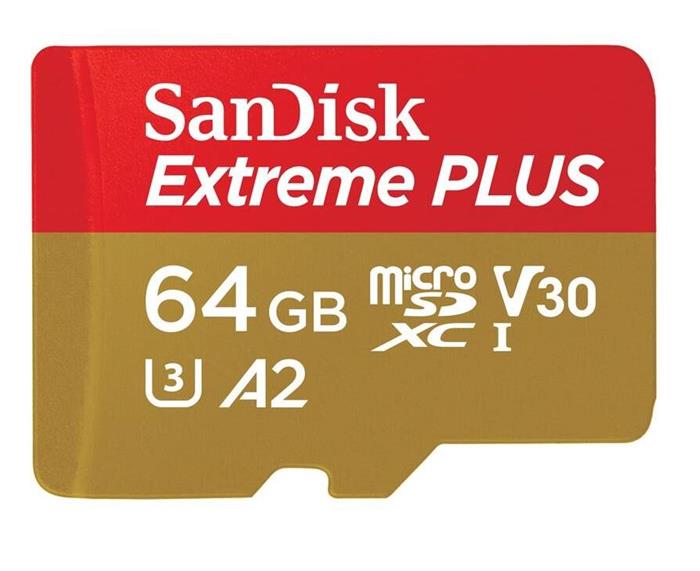 SanDisk Extreme PLUS 64GB microSDXC karta, 200R/90W + adaptér