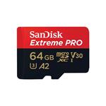 SanDisk Extreme PRO 64GB microSDXC karta, 200R/90W + adaptér