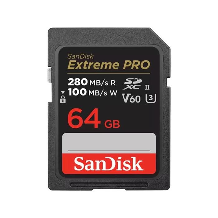 SanDisk Extreme PRO 64GB SDXC karta, UHS-II V60, 280R/100W