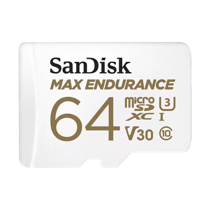 SanDisk MAX ENDURANCE 64GB microSDXC karta, V30, 100R/40W + adaptér