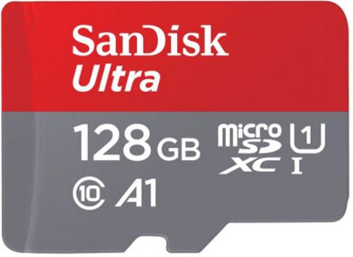 SanDisk Ultra 128GB microSDXC karta, UHS-I U1 + adaptér