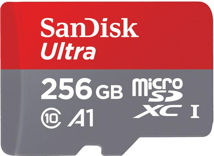 SanDisk Ultra 256GB microSDXC karta, UHS-I U1 + adaptér