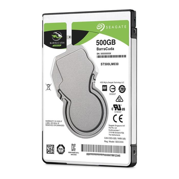 Seagate BarraCuda 500GB, 2.5" HDD, 5400rpm, 128MB, SATA III