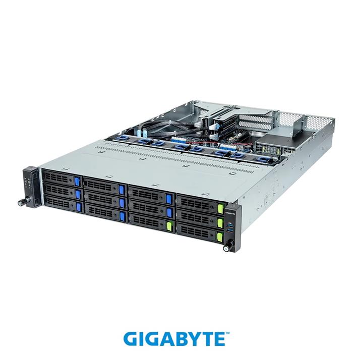 Server R263-Z30 2U S-SP5(400W), 1GbE, 8sATA&4NVMe4, M.2, 12DDR5, 5PCIe(g5),2OCP3, IPMI,1k3W rPS (80+ PLAT.)