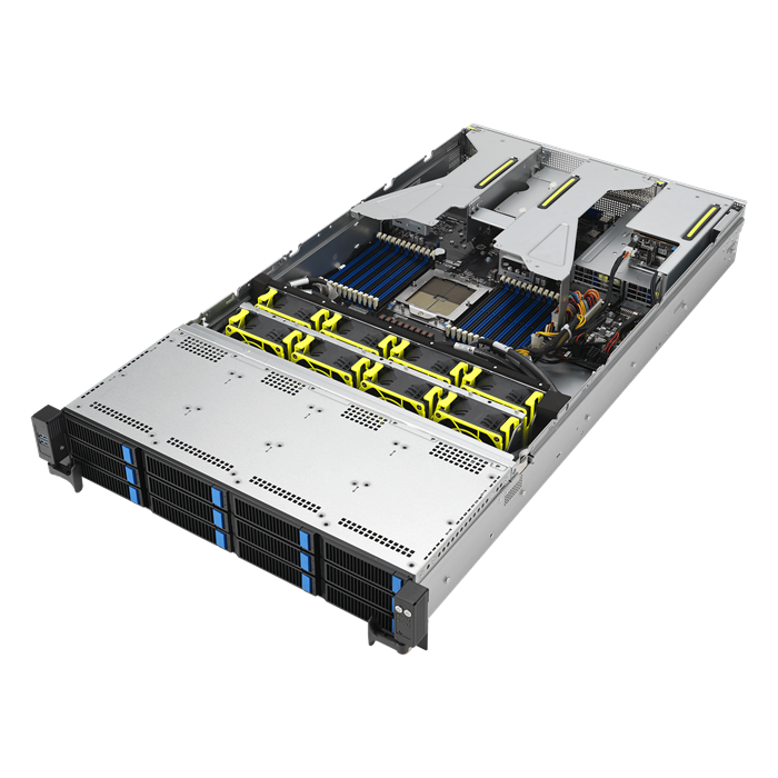 Server RS520A-E12-RS12U 2U S-SP5,2GbE, 12sATA/NVMe5, 2SFF,2M.2, 24DDR5,5PCI-E16/E8(g5),OCP3,IPMI,rFAN,rPS 1k6W(80+Tit.)