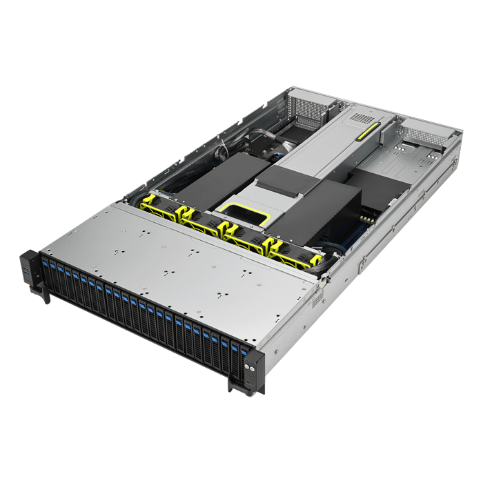 Server RS720-E11-RS24U/10G 2U,2S-E(350W),2×10GbE-T, 3PCI-E16/E8(g5), 32DDR5,24NVMe5/SFF, IPMI,rPS 2k6W (80+TIT)