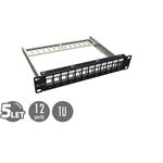 Solarix 10" Patch panel,12 portů, neosazený, 1U