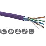 Solarix kabel FTP CAT5e drát, 500m/cívka, LS0H,  SXKD-5E-FTP-LSOH, fialová