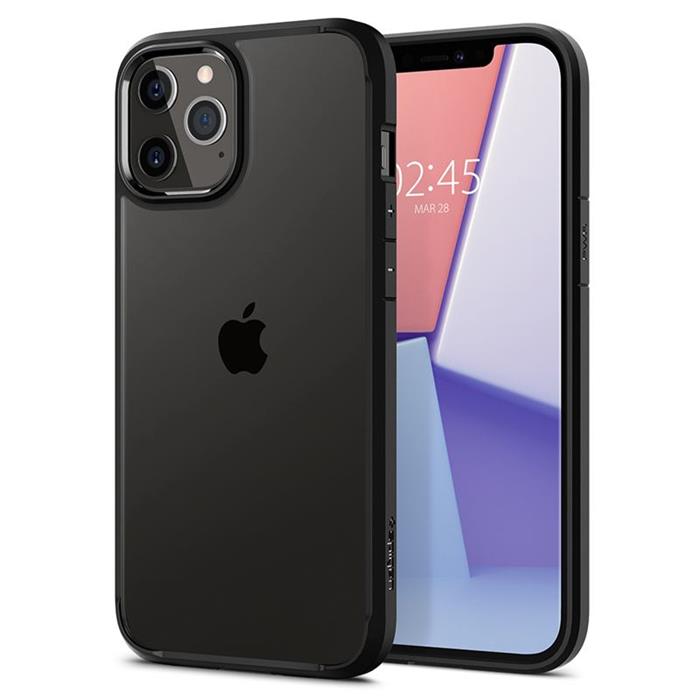 Spigen Crystal Hybrid, black - iPhone 12/Pro