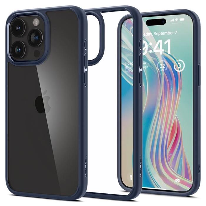 Spigen Ultra Hybrid, navy blue - iPhone 15 Pro Max