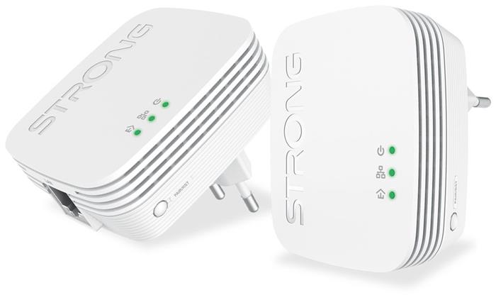 STRONG sada 2 adaptérů Powerline 1000 DUO MINI/ 1000 Mbit/s/ 1x LAN/ bílý