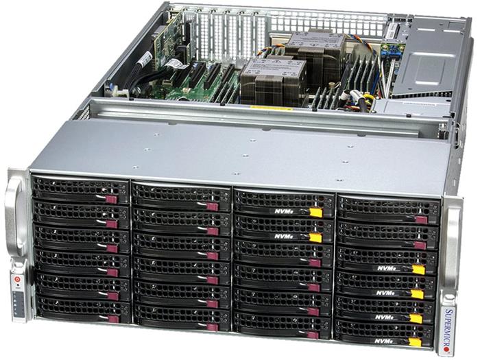 SuperStorage Server 631E-E1CR36L 4U 2S-E(270W), 2×10GbE-T, RAID3908,36×SAS3, IPMI, 16DDR5, 3PCI-E16g5,E8g5,rPS