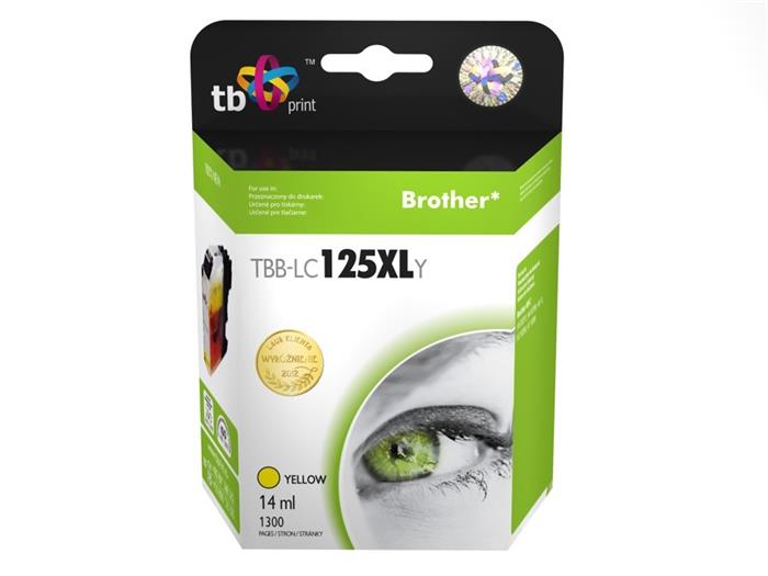 TB náhrada za Brother LC125XLY, žlutá, 14ml