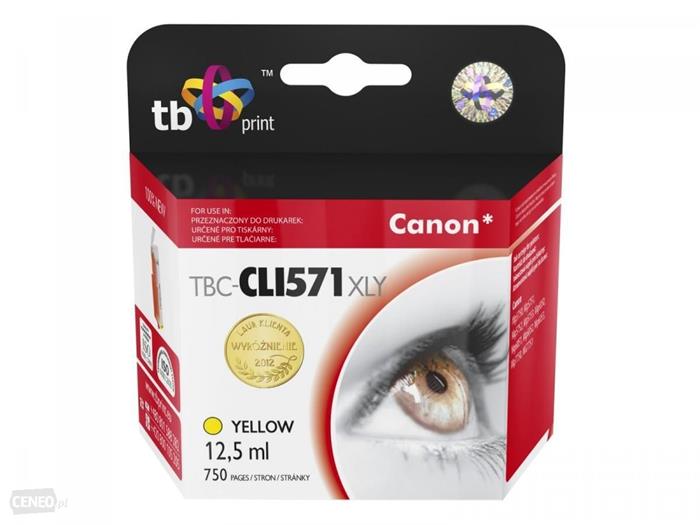 TB náhrada za Canon CLI-571XL Y, žlutá, 12.5ml