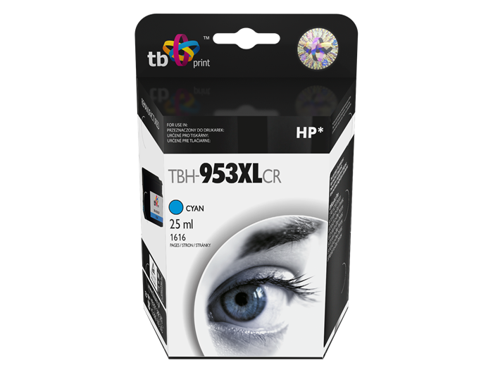 TB náhrada za HP 953 XL, azurová, 25ml, refill