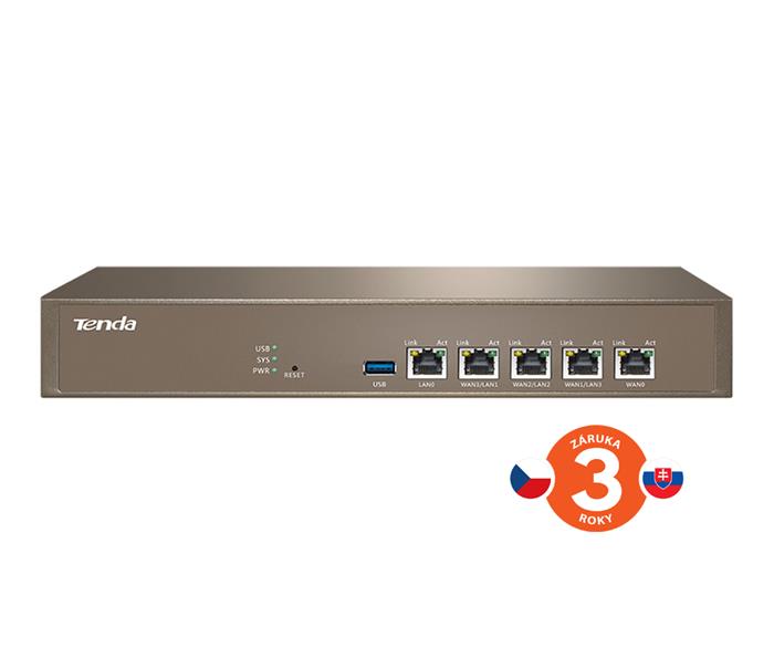 Tenda G1 Enterprise Gigabit MultiWAN Router, 3x GWAN/GLAN, 1x GLAN, 1x GWAN, Load Balance, VPN