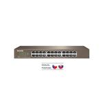 Tenda TEG1024D 24x Gigabit Switch, Fanless-bez ventilátorů, Rackmount, ochrana proti přepětí