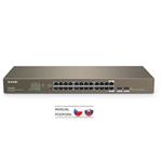 Tenda TEG1024F 24x Gigabit s SFP, 22x RJ45 + 2x SFP / RJ45, Fanless - bez ventilátorů, Rack , 6kV