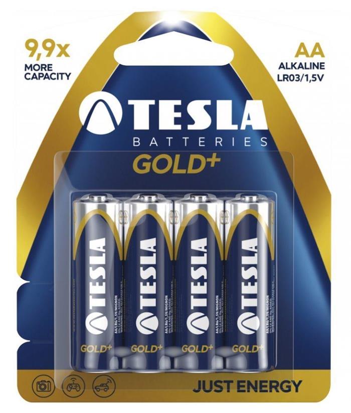 Tesla AA GOLD+ alkalická, 4 ks