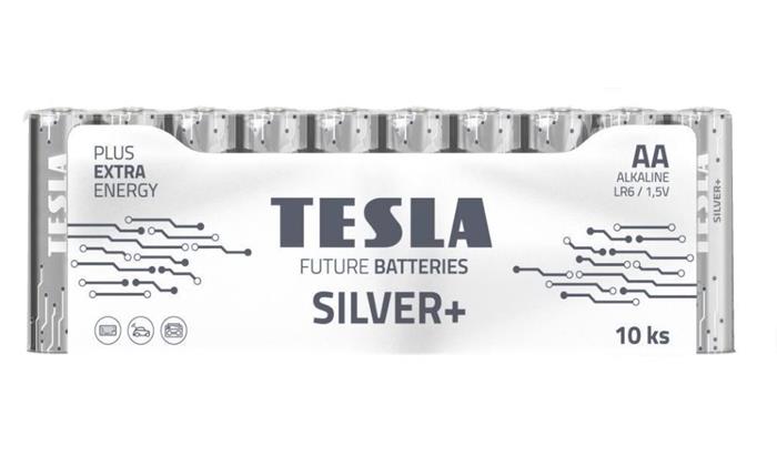 Tesla AA SILVER+ alkalická, 10 ks fólie, ND