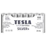 Tesla AAA SILVER+ alkalická, 24 ks fólie, ND
