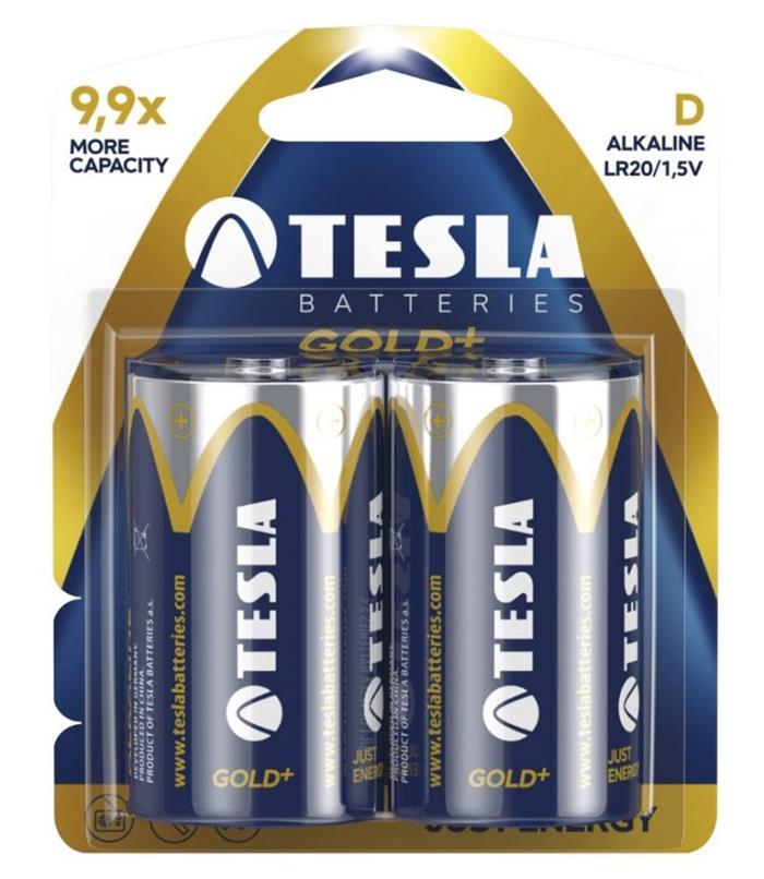 Tesla D GOLD+ alkalická, 2 ks