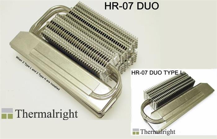 Thermalright HR-07 DUO typ L, chladič RAM, set 2ks