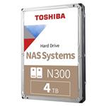 Toshiba N300 NAS - 4TB, 3.5" HDD, 7200rpm, 256MB, SATA III, bulk