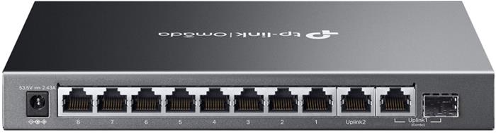 TP-Link ES210GMP - Omada 10-portový Gigabitový Easy Managed switch s 8 porty PoE+