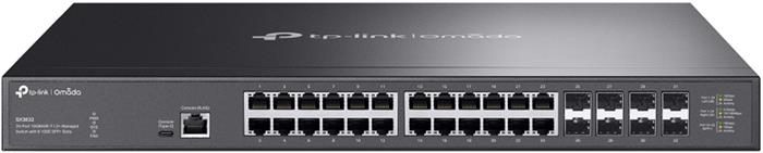 TP-Link SX3832 - Omada 24-Port 10G L2+ Managed Switch s 8 10GE SFP+ sloty