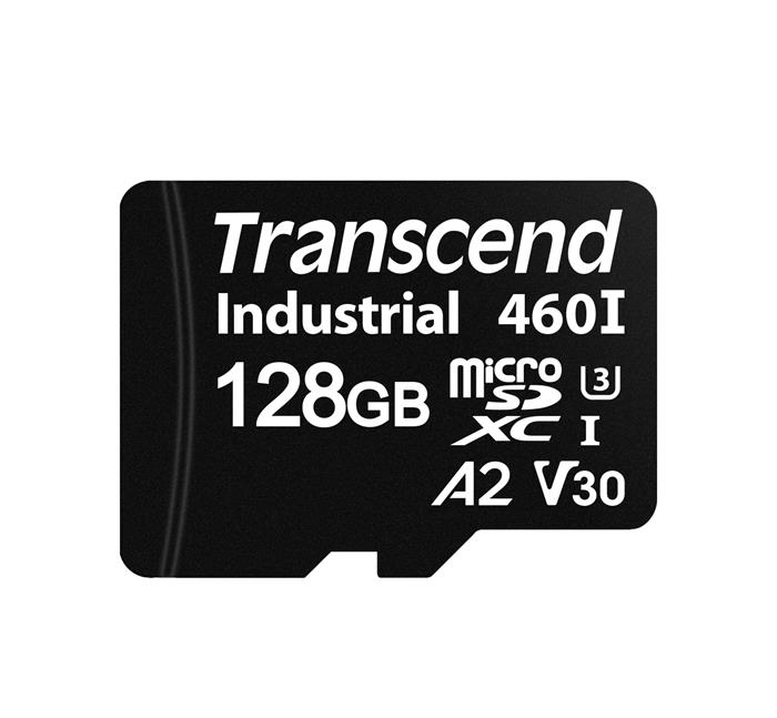 Transcend 128GB microSDXC460I UHS-I U3 V30 A2 3K P/E (3D TLC) průmyslová paměťová karta, 100MB/s R, 85MB/s W, černá