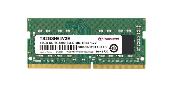 Transcend 16GB DDR4 3200MHz CL22, 1Rx8, SO-DIMM, 1.2V