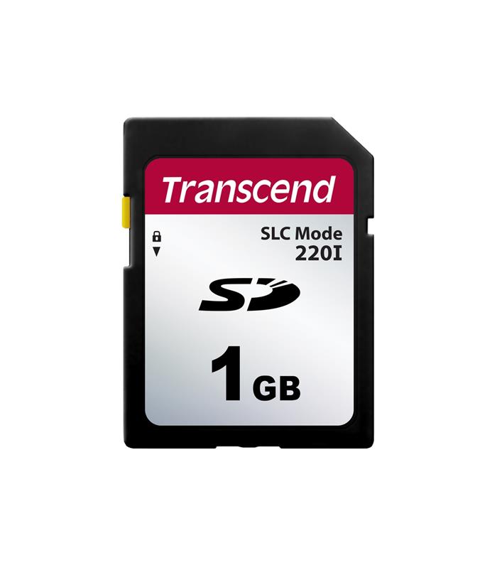 Transcend 1GB SD220I MLC průmyslová paměťová karta (SLC Mode), 22MB/s R,20MB/s W, černá