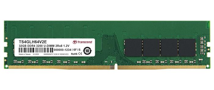 Transcend 32GB DDR4 3200MHz CL22 DIMM, 1.2V