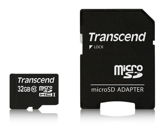 Transcend 32GB microSDHC karta, UHS-I + adaptér