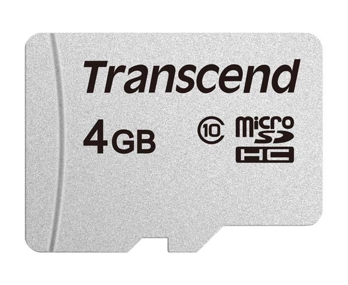 Transcend 4GB microSDHC 300S (Class 10) paměťová karta (bez adaptéru)