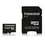 Transcend 64GB microSDXC karta, UHS-I U1 + adaptér